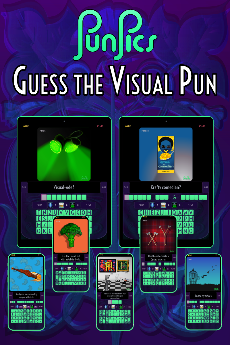Download and play the PunPics game on your tablet or smartphone.